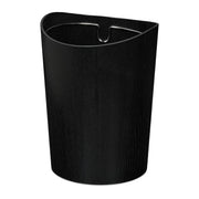 Papierkorb in Holzoptik 9L Schwarz-Silber von Relaxdays