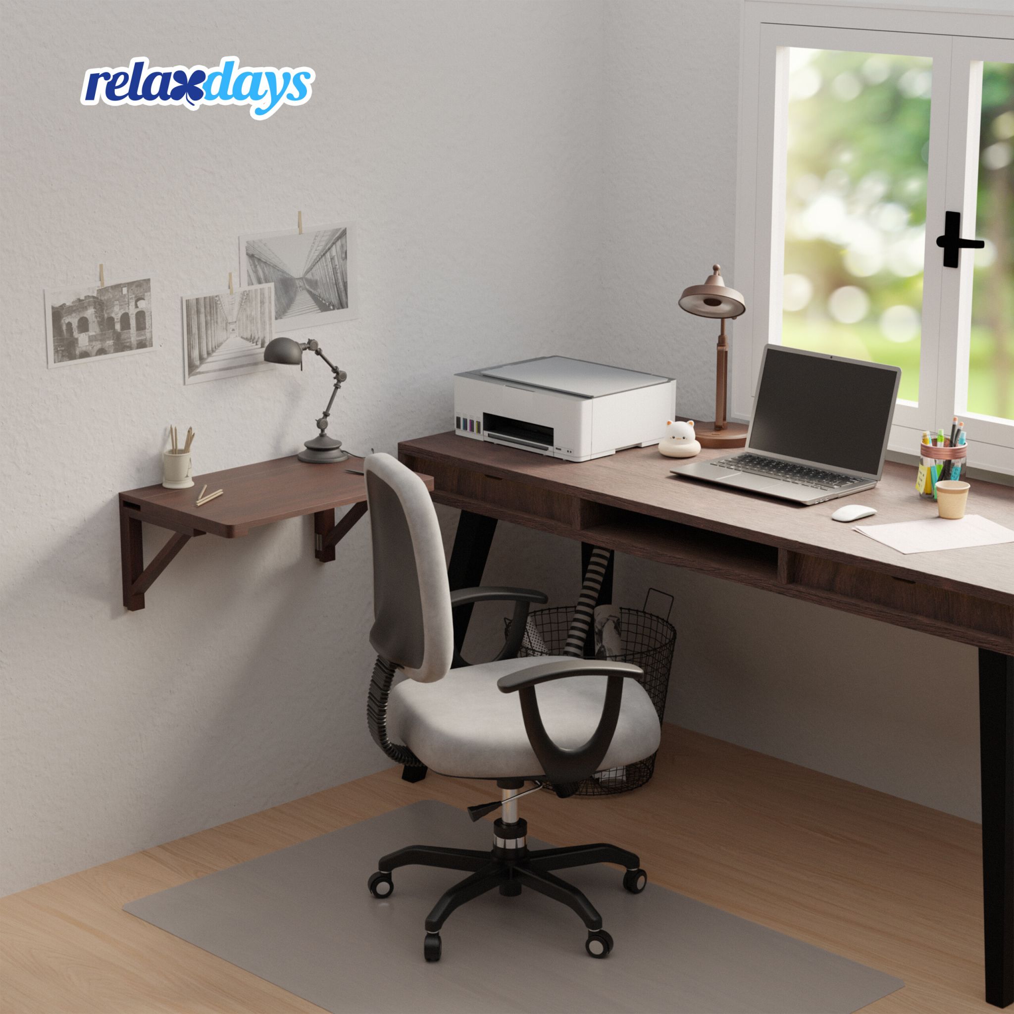 Klapptisch Wand Dunkelbraun von Relaxdays