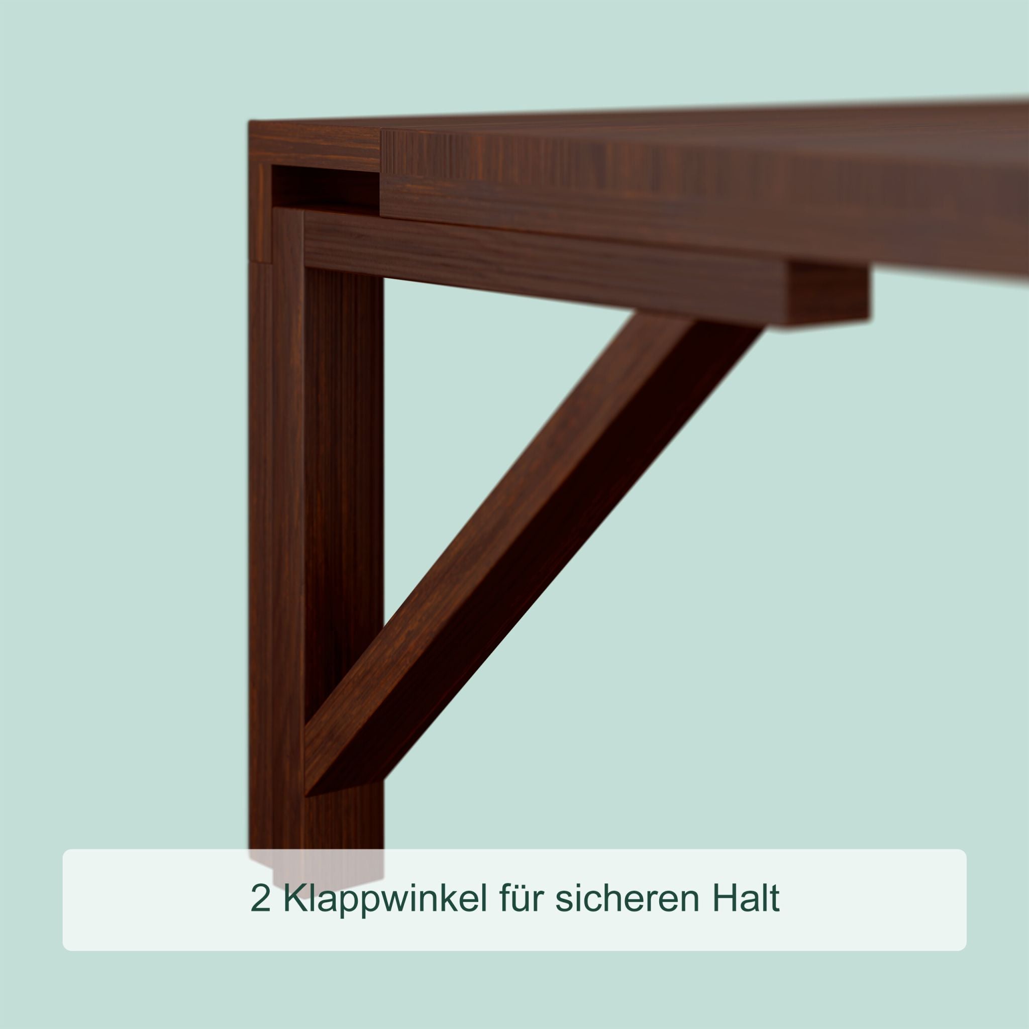 Klapptisch Wand Dunkelbraun von Relaxdays
