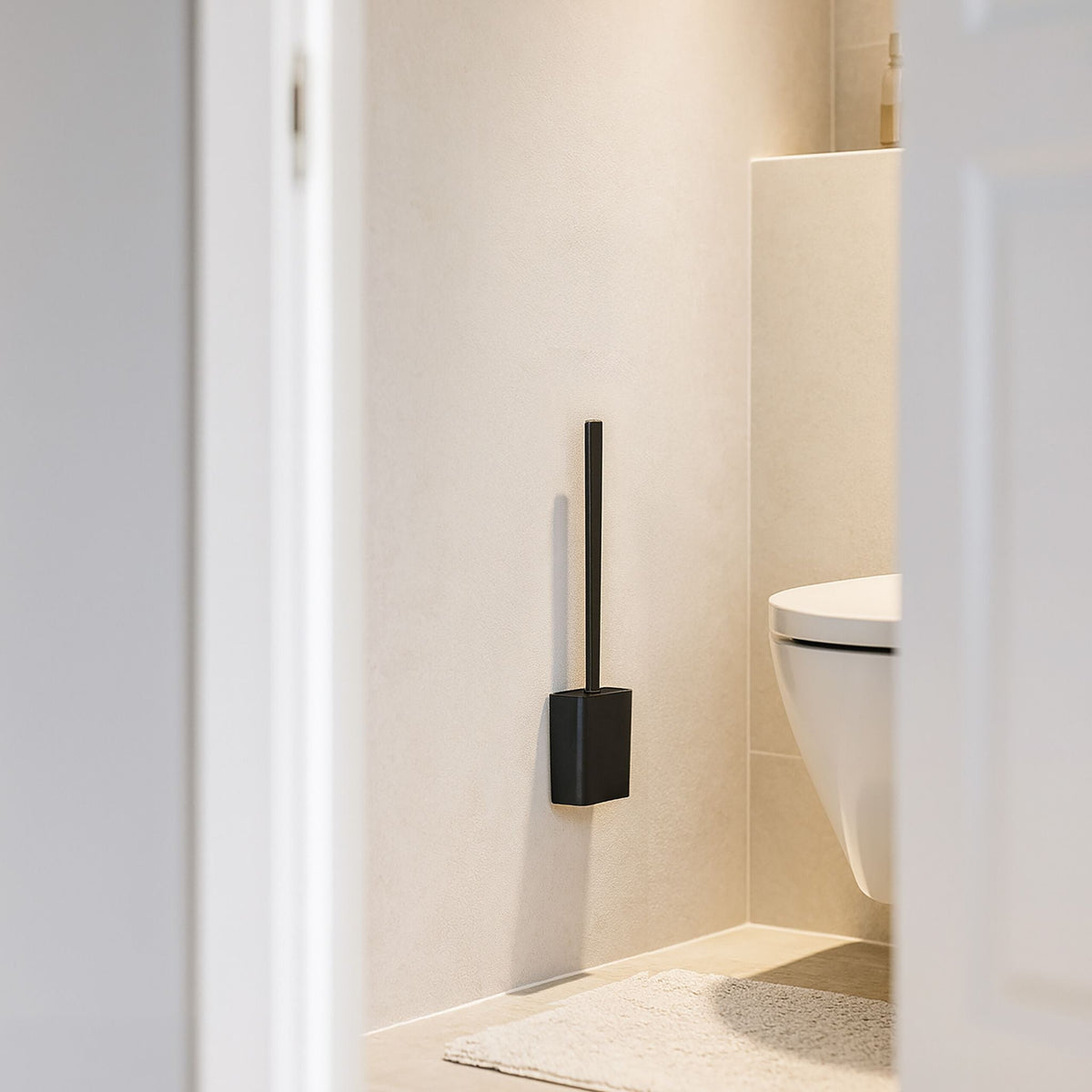 Toilettenbürste zur Wandmontage Schwarz von Relaxdays