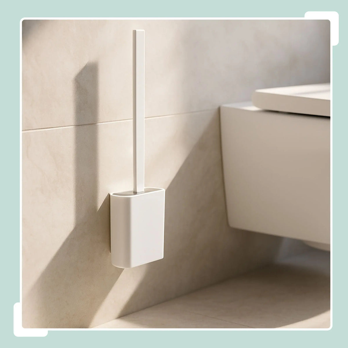 Toilettenbürste zur Wandmontage Weiss-Grau von Relaxdays