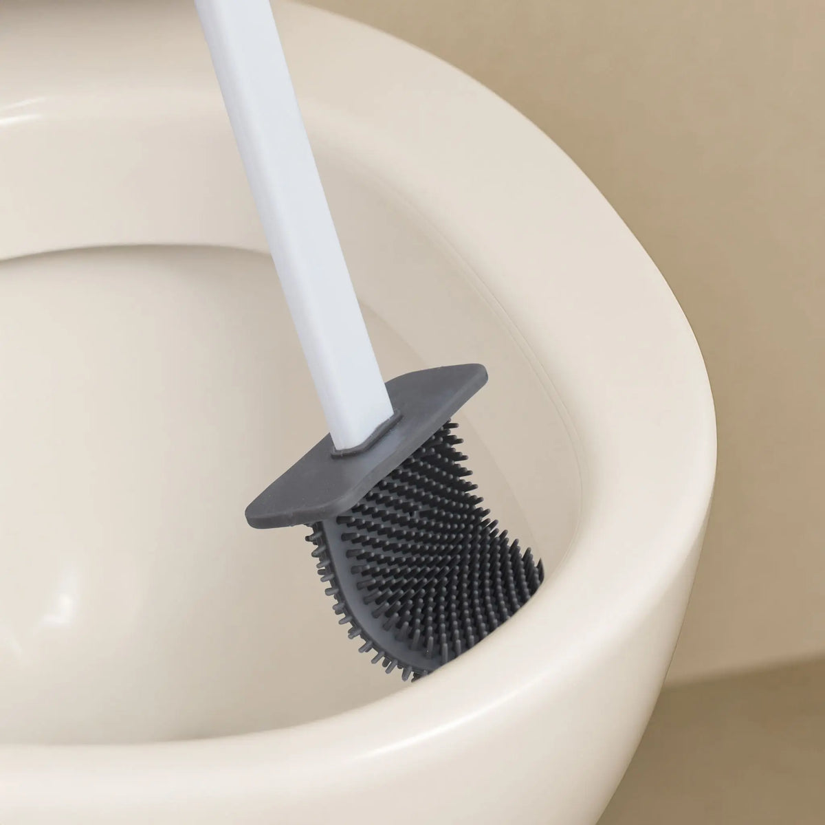 Toilettenbürste zur Wandmontage Weiss-Grau von Relaxdays