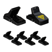 Wiederverwendbare Mausefalle 8er-Set Schwarz von Relaxdays