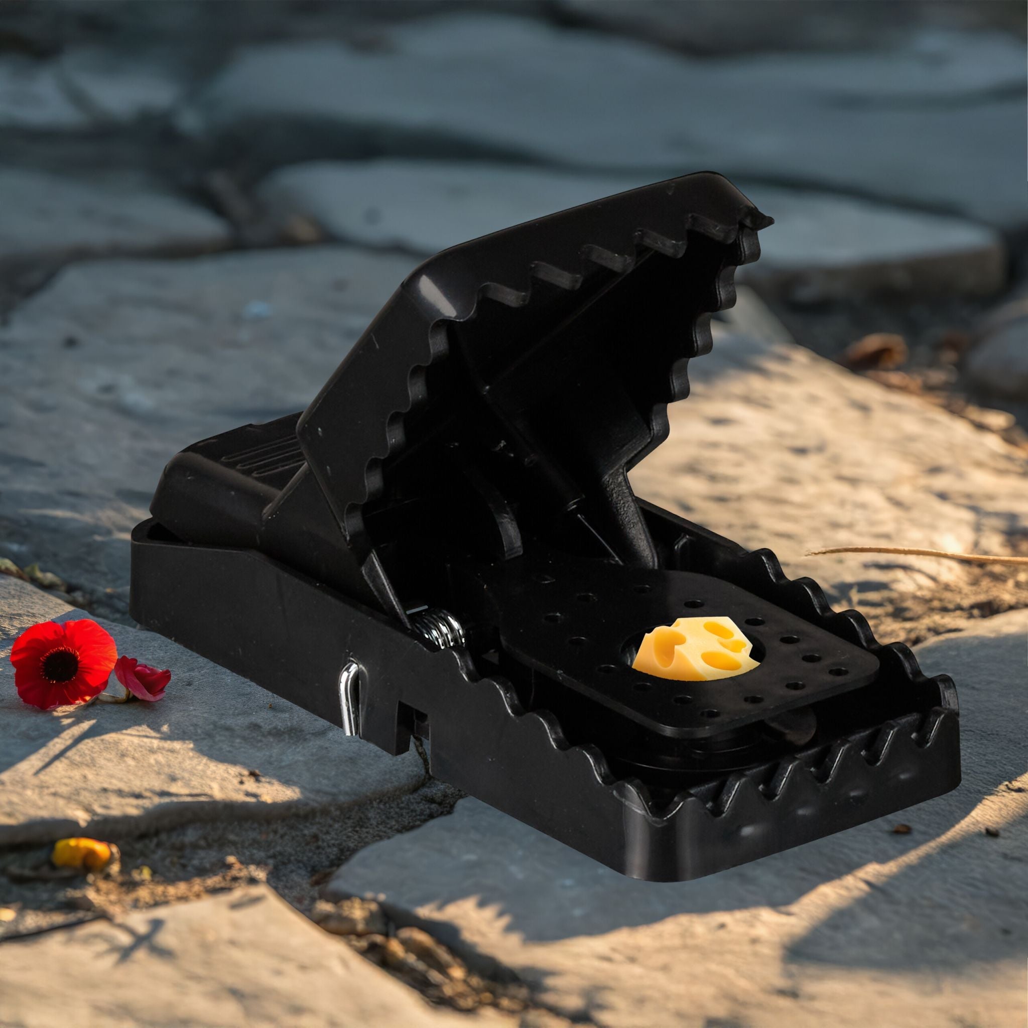 Wiederverwendbare Mausefalle 8er-Set Schwarz von Relaxdays
