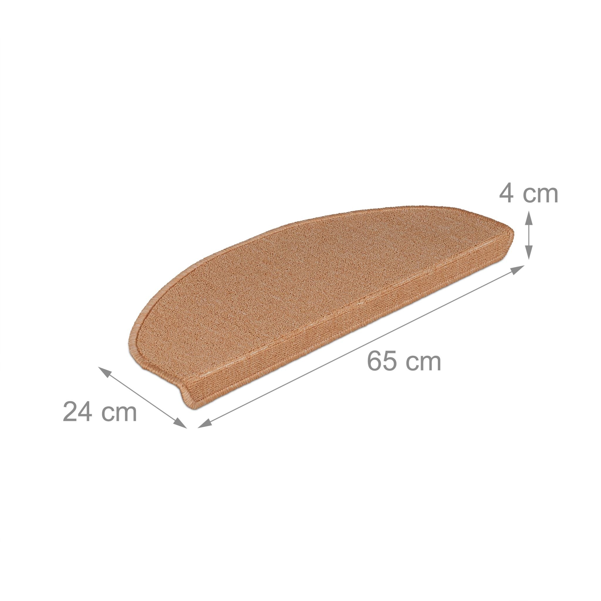 Abgerundete Stufenmatten 15er-Set Beige von Relaxdays