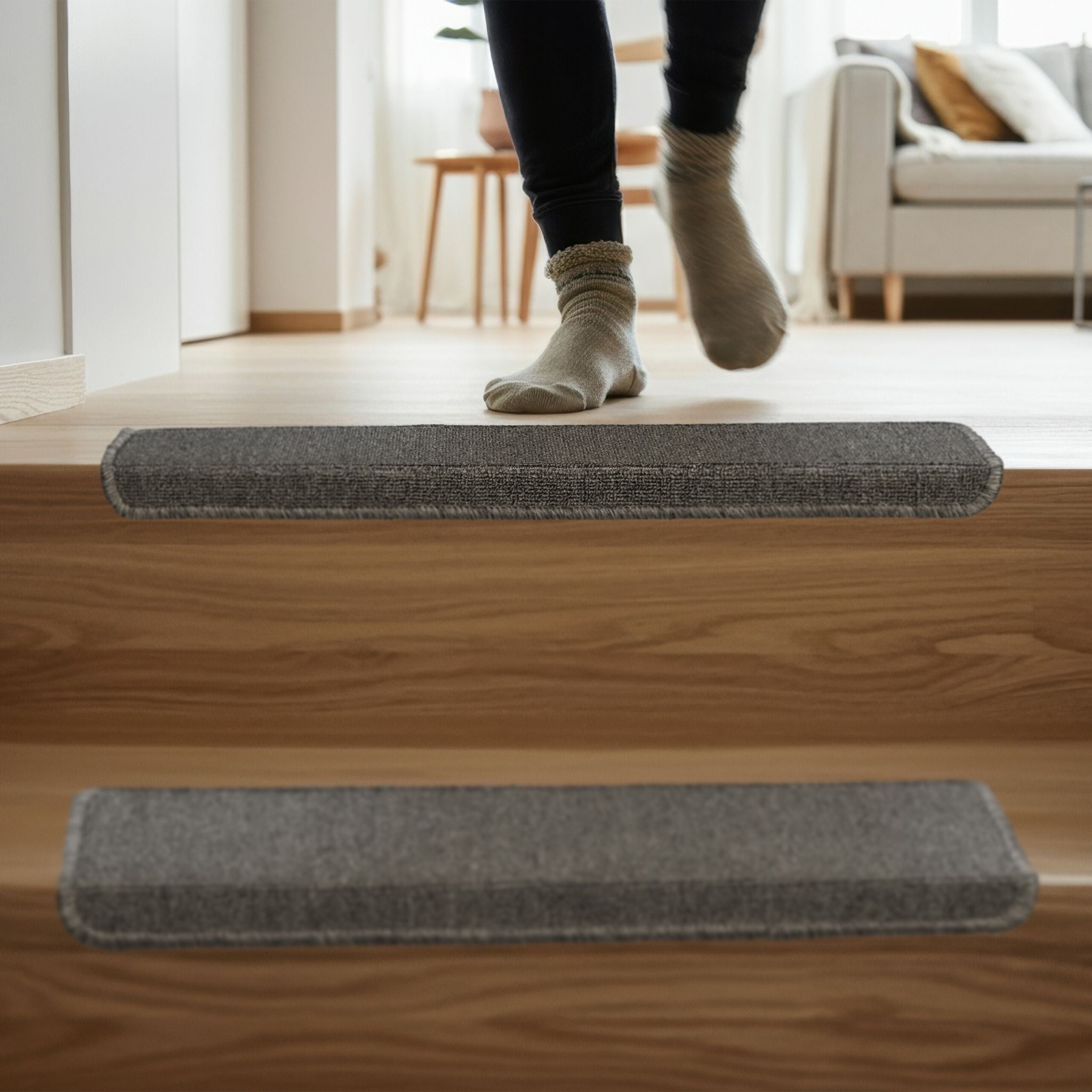 Rechteckige Stufenmatten 15er-Set Grau von Relaxdays