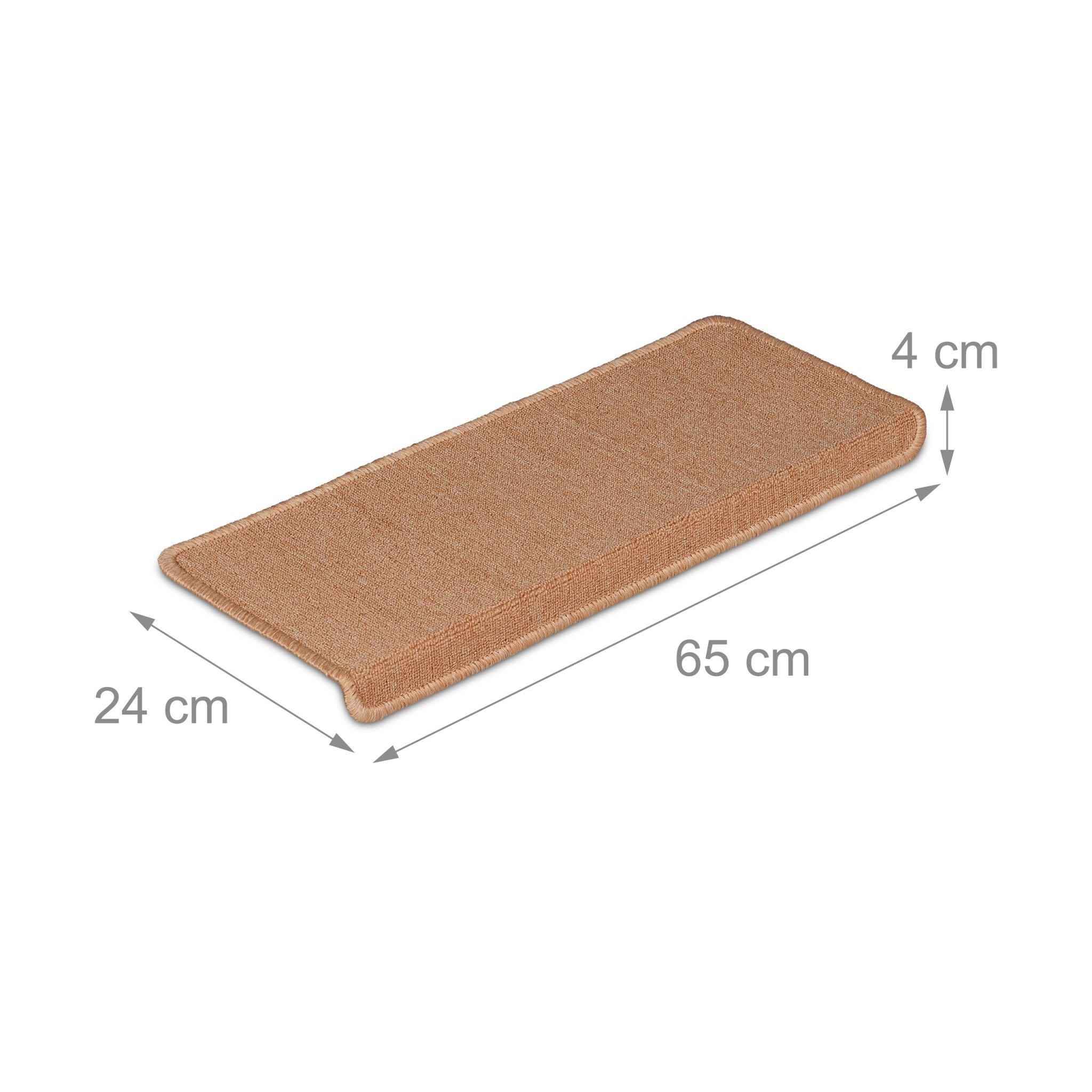 Rechteckige Stufenmatten 15er-Set Beige von Relaxdays