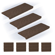 Rechteckige Stufenmatten 15er-Set Dunkelbraun von Relaxdays