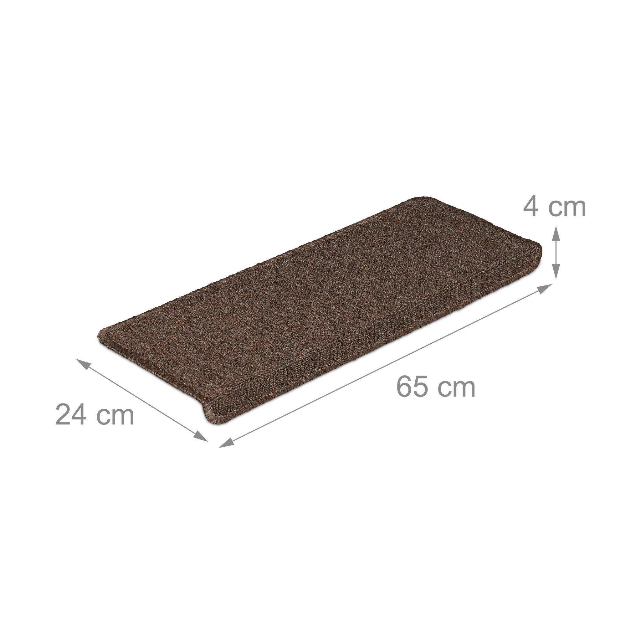 Rechteckige Stufenmatten 15er-Set Dunkelbraun von Relaxdays