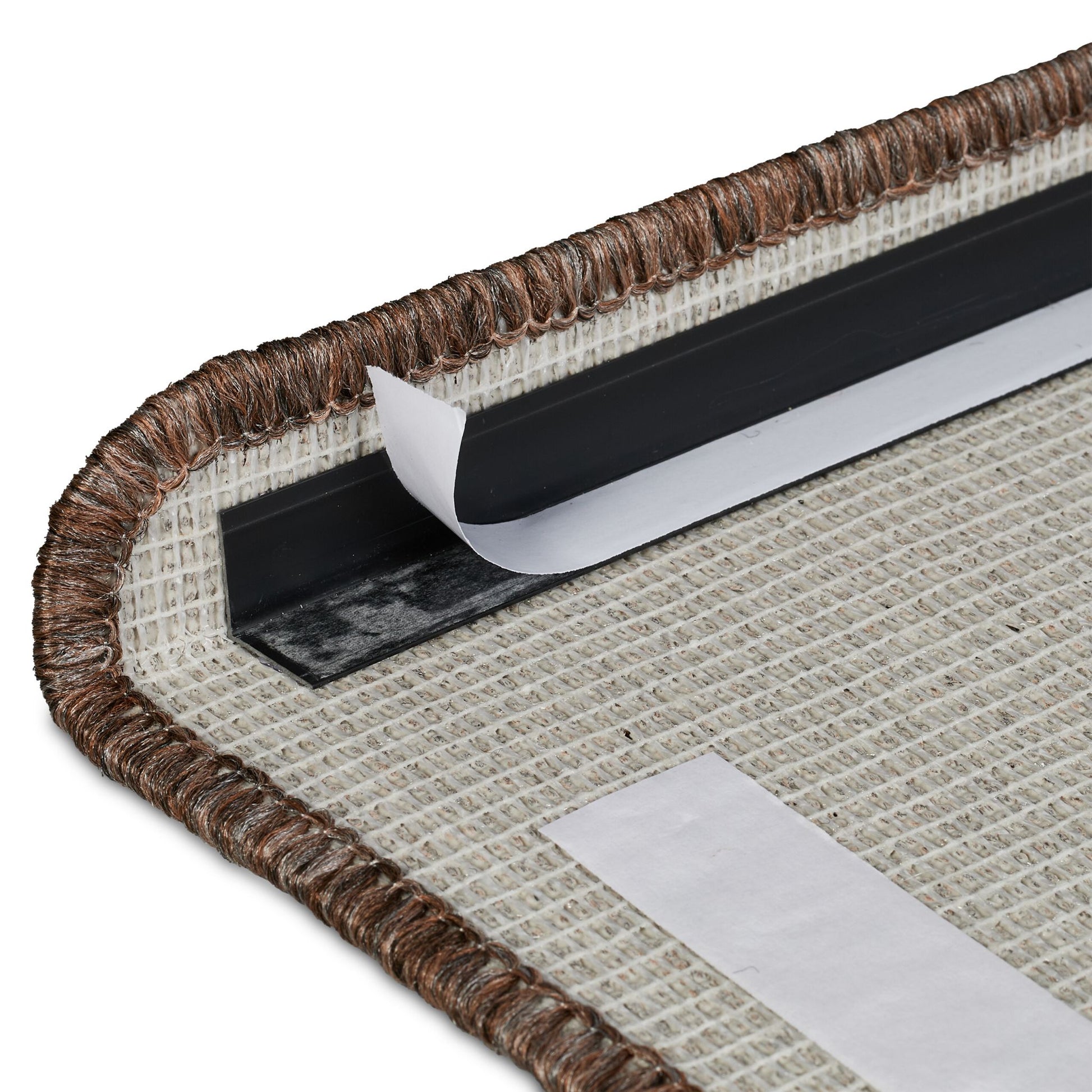 Rechteckige Stufenmatten 15er-Set Dunkelbraun von Relaxdays