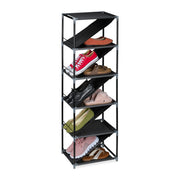 Schuhregal für 11 Paar Schuhe Anthrazit-Schwarz von Relaxdays