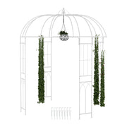 Rosenpavillon Metall Weiss von Relaxdays