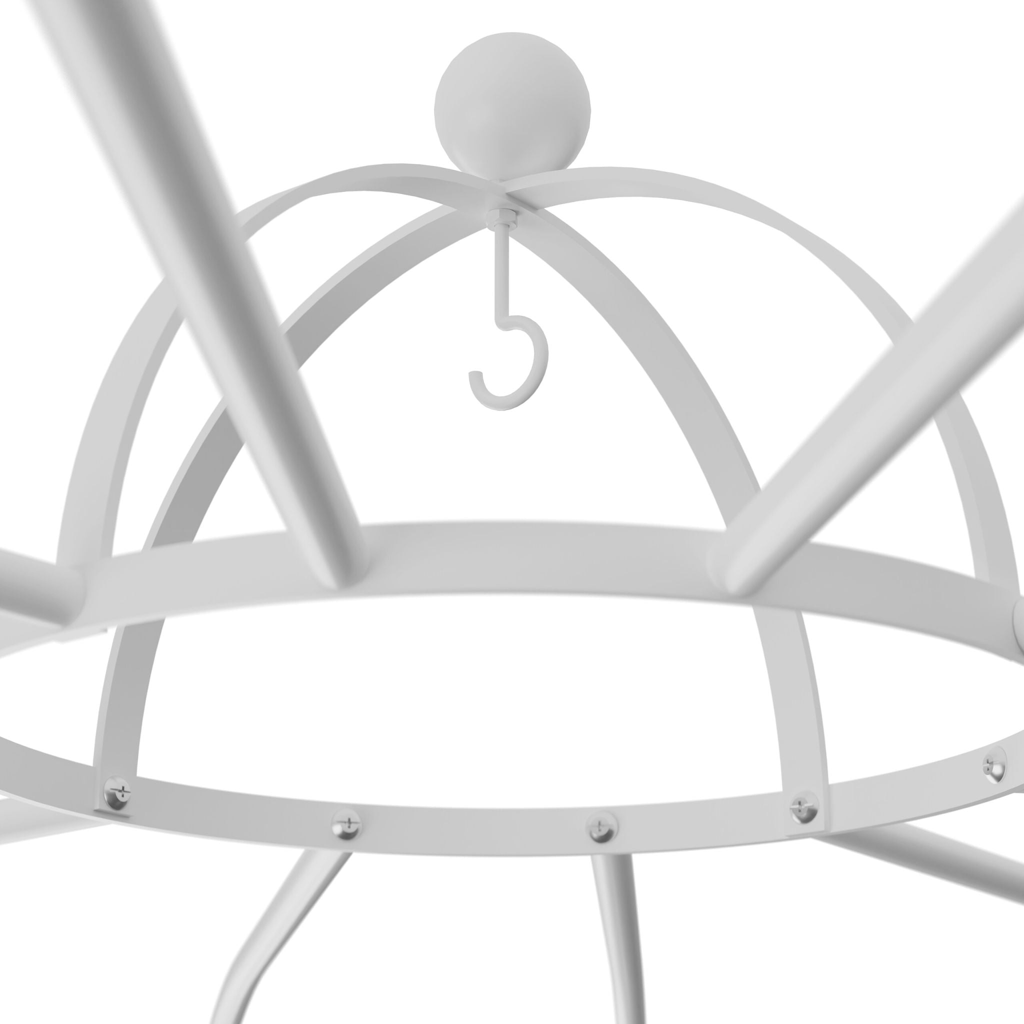 Rosenpavillon Metall Weiss von Relaxdays