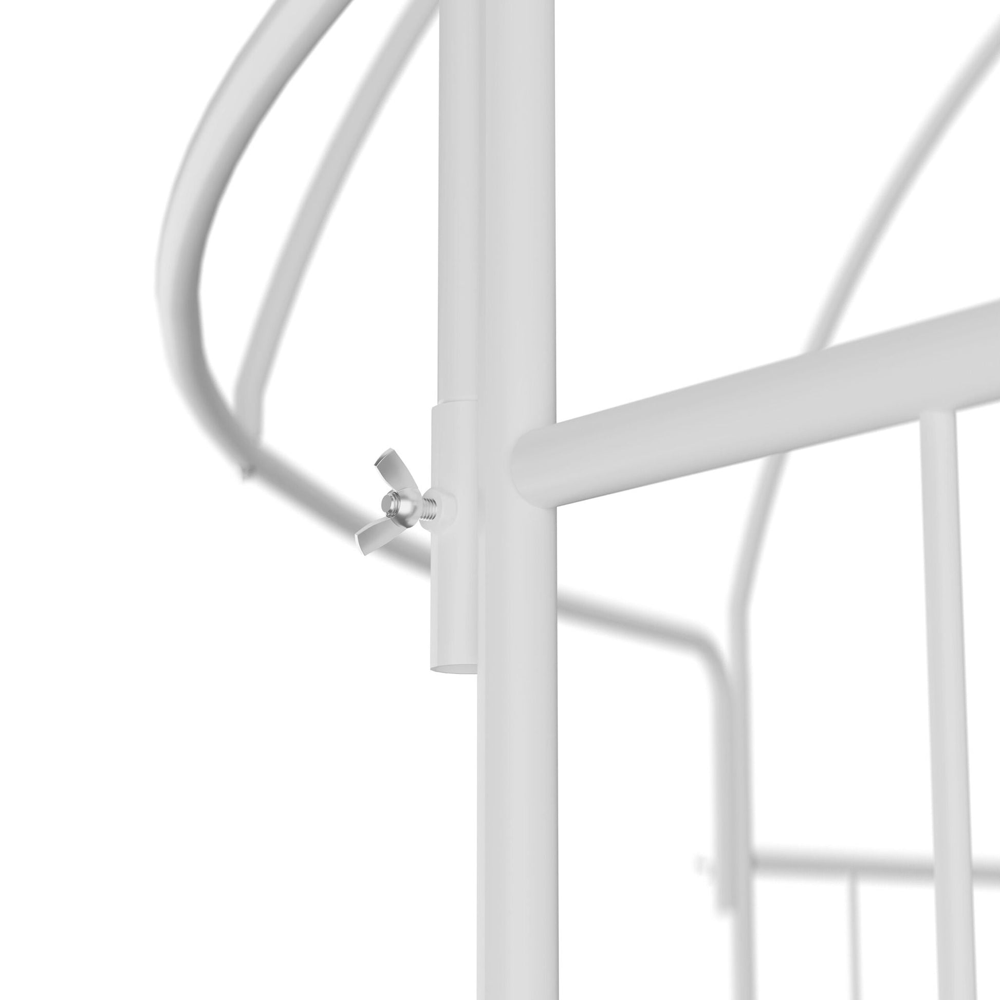 Rosenpavillon Metall Weiss von Relaxdays