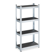 Verzinktes Schwerlastregal 120x60x30cm Schwarz-Silber von Relaxdays