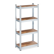 Verzinktes Schwerlastregal 120x60x30cm Braun-Silber von Relaxdays