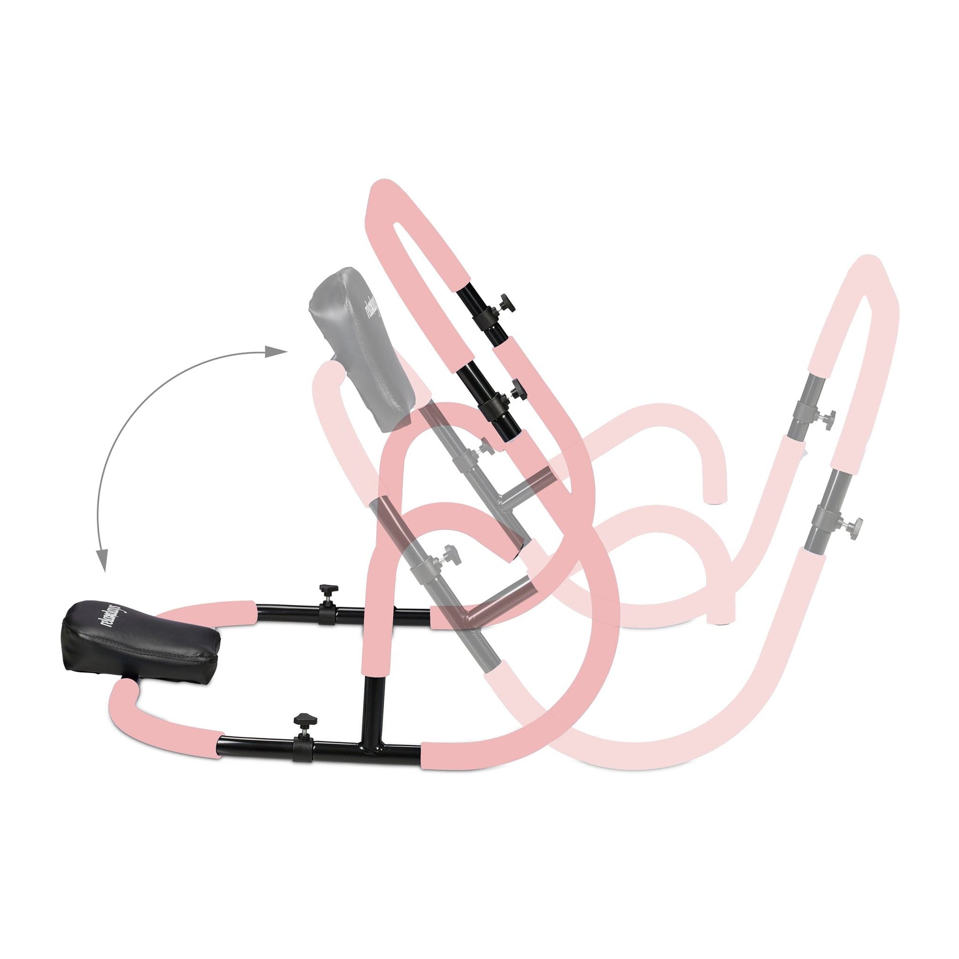 Bauchtrainer AB Roller für Zuhause Rosa-Schwarz von Relaxdays