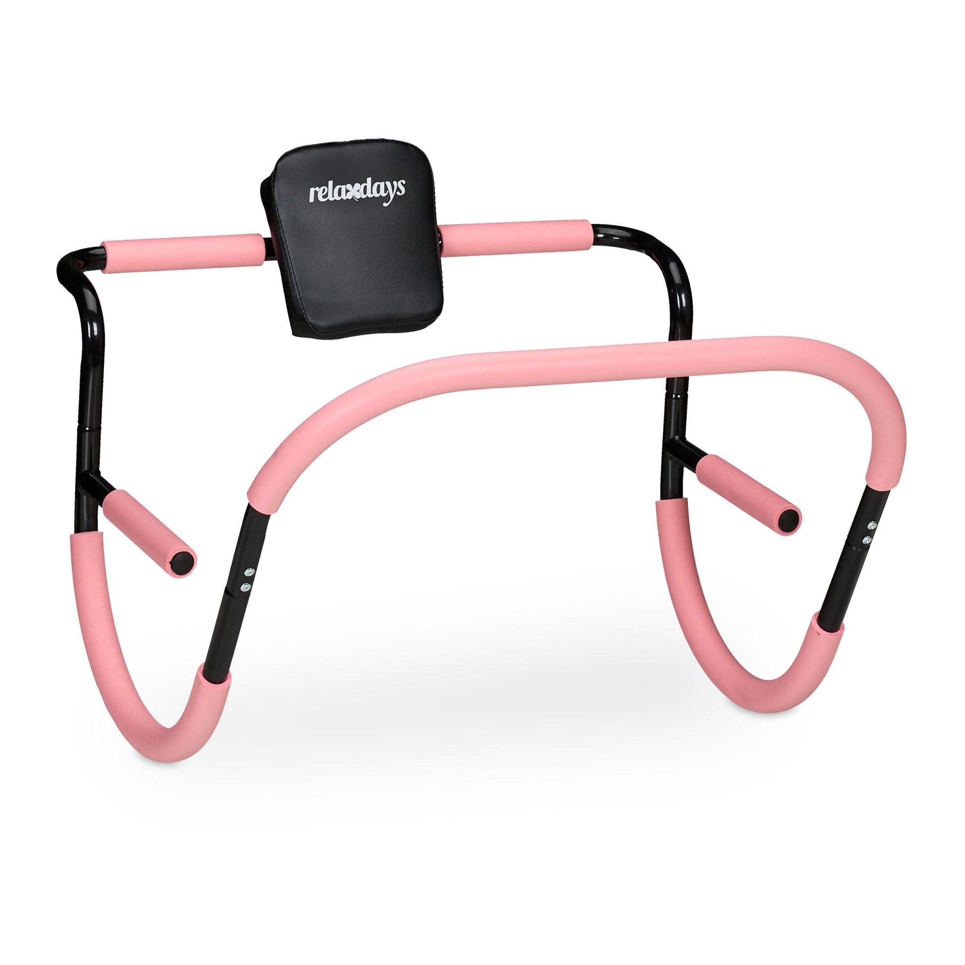 Bauchtrainer AB Roller für Zuhause Rosa-Schwarz von Relaxdays