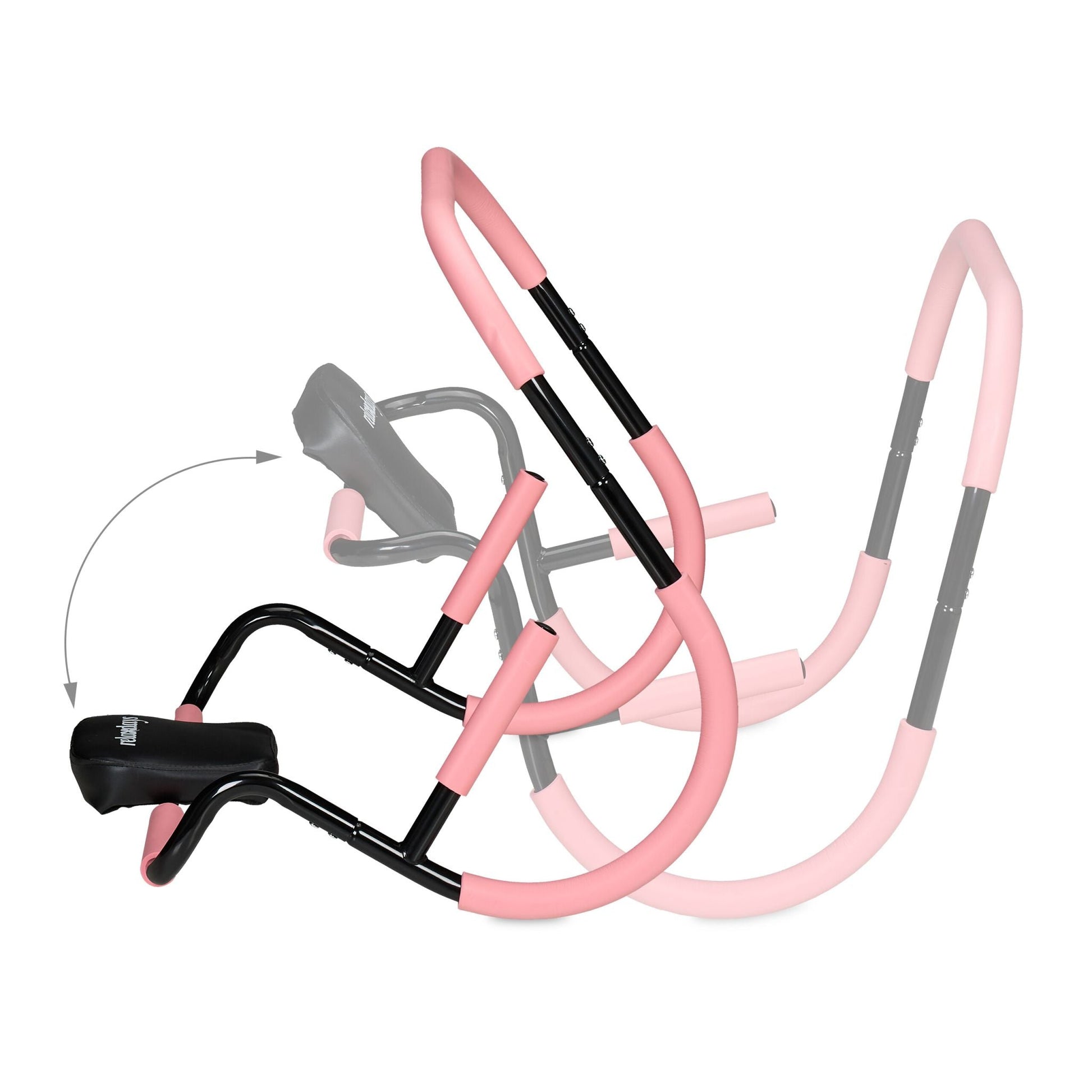 Bauchtrainer AB Roller für Zuhause Rosa-Schwarz von Relaxdays
