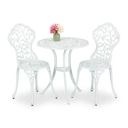 Gartenmöbel 3er-Set Weiss