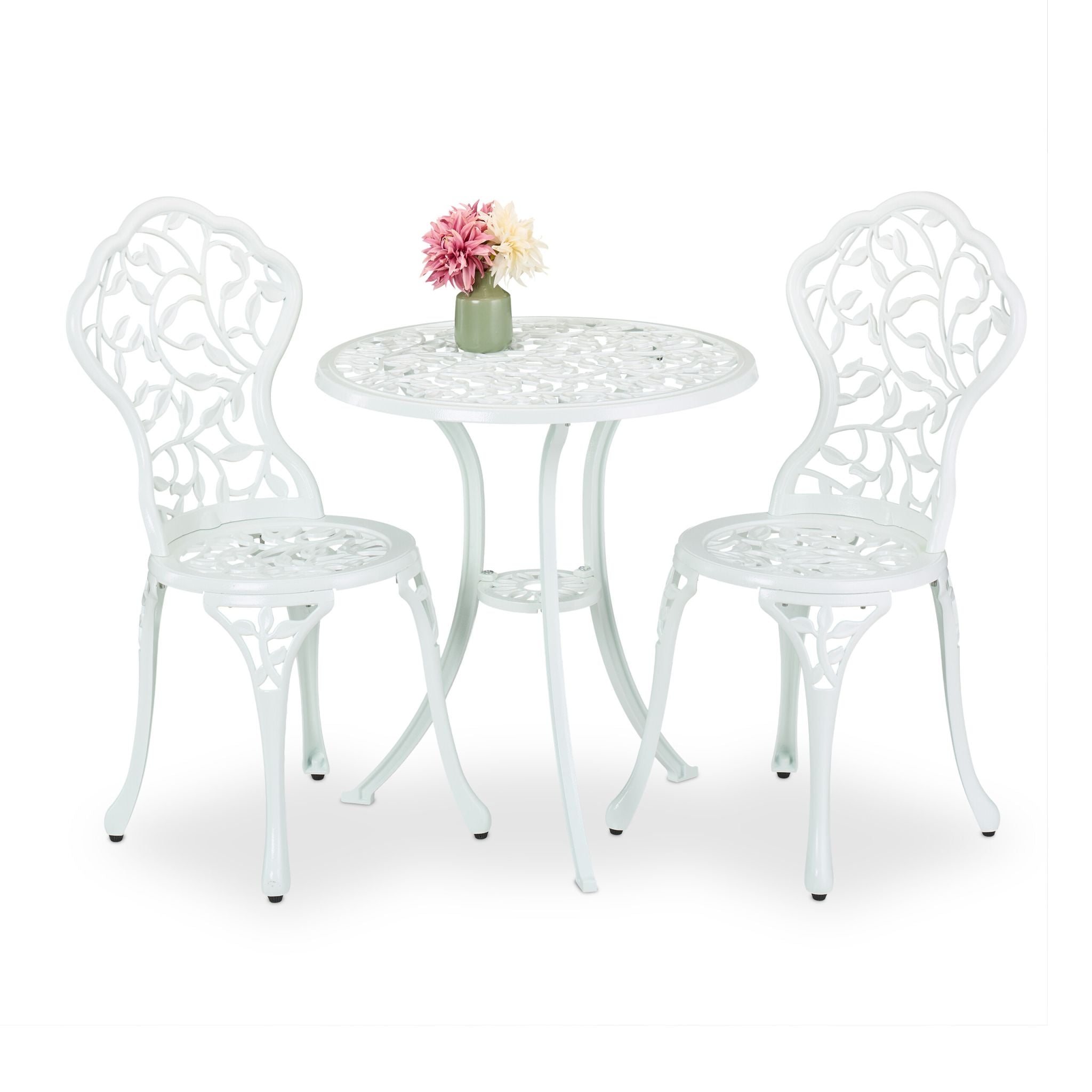 Gartenmöbel 3er-Set Weiss