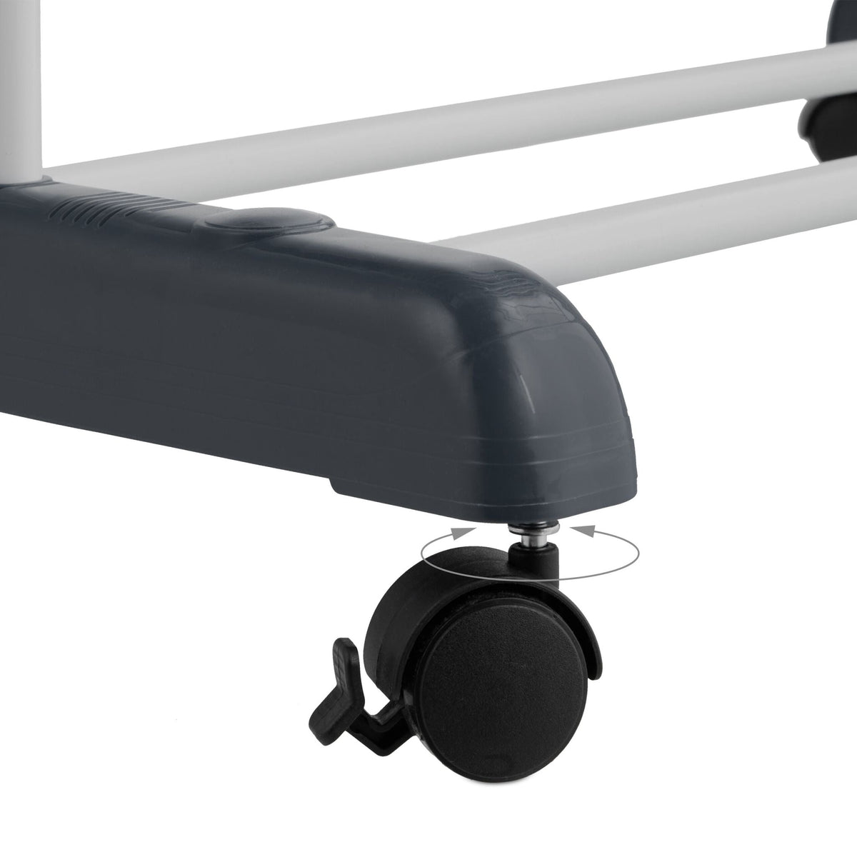 Turm-Wäscheständer rollbar Weiss-Grau von Relaxdays