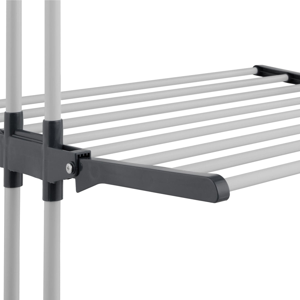 Turm-Wäscheständer rollbar Weiss-Grau von Relaxdays