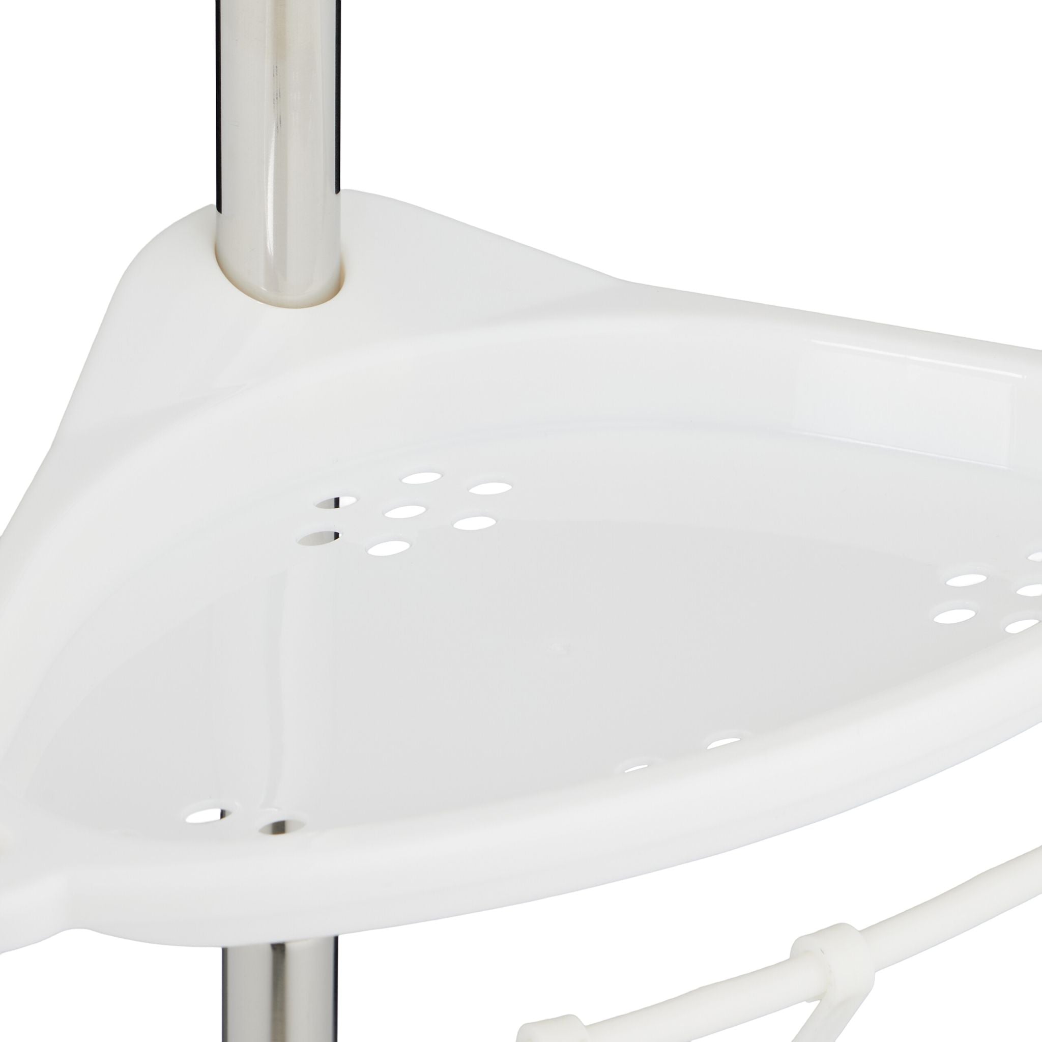 Duschregal Teleskop Weiss-Silber