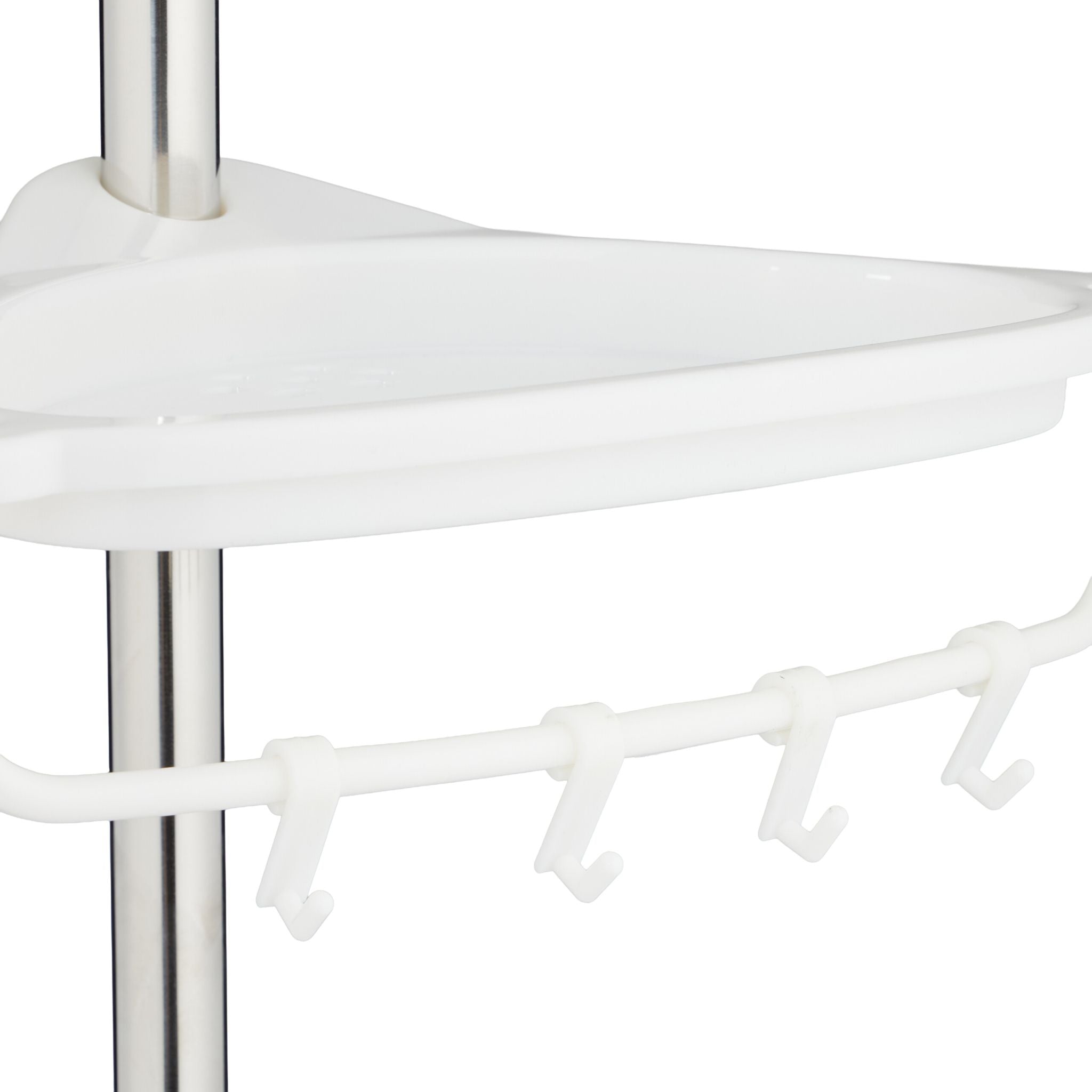 Duschregal Teleskop Weiss-Silber