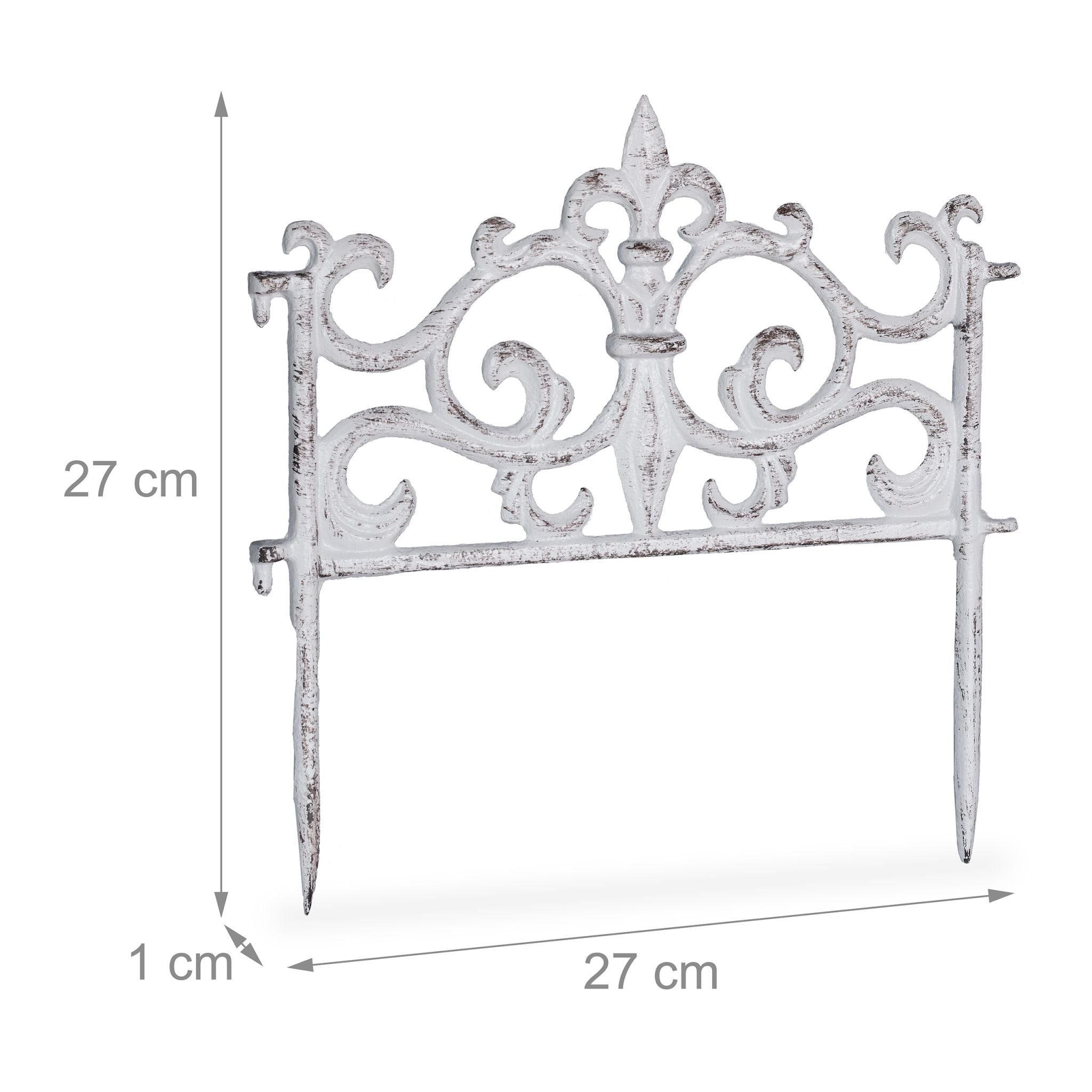 Beetzaun Vintage 10er-Set Weiss