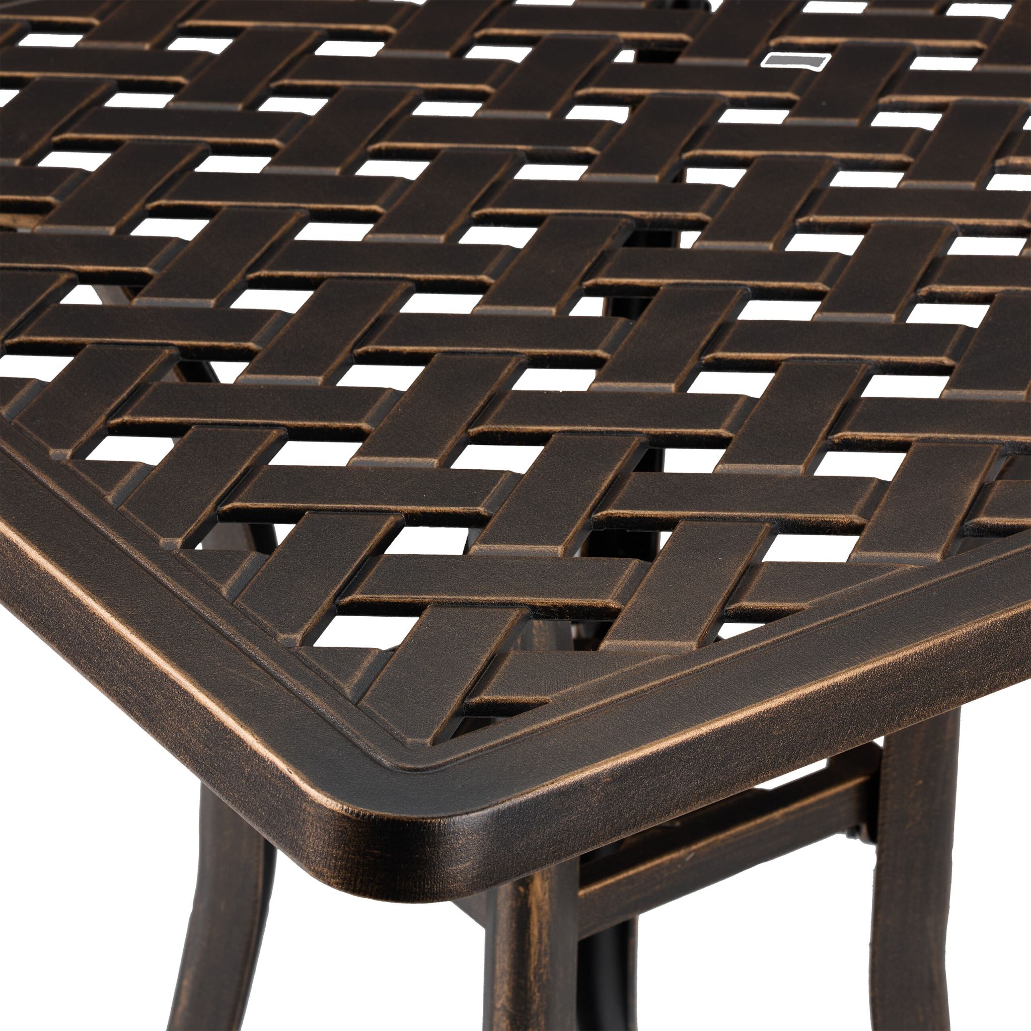 Antiker Gartentisch Aluminium Gold-Schwarz von guteszeug.ch