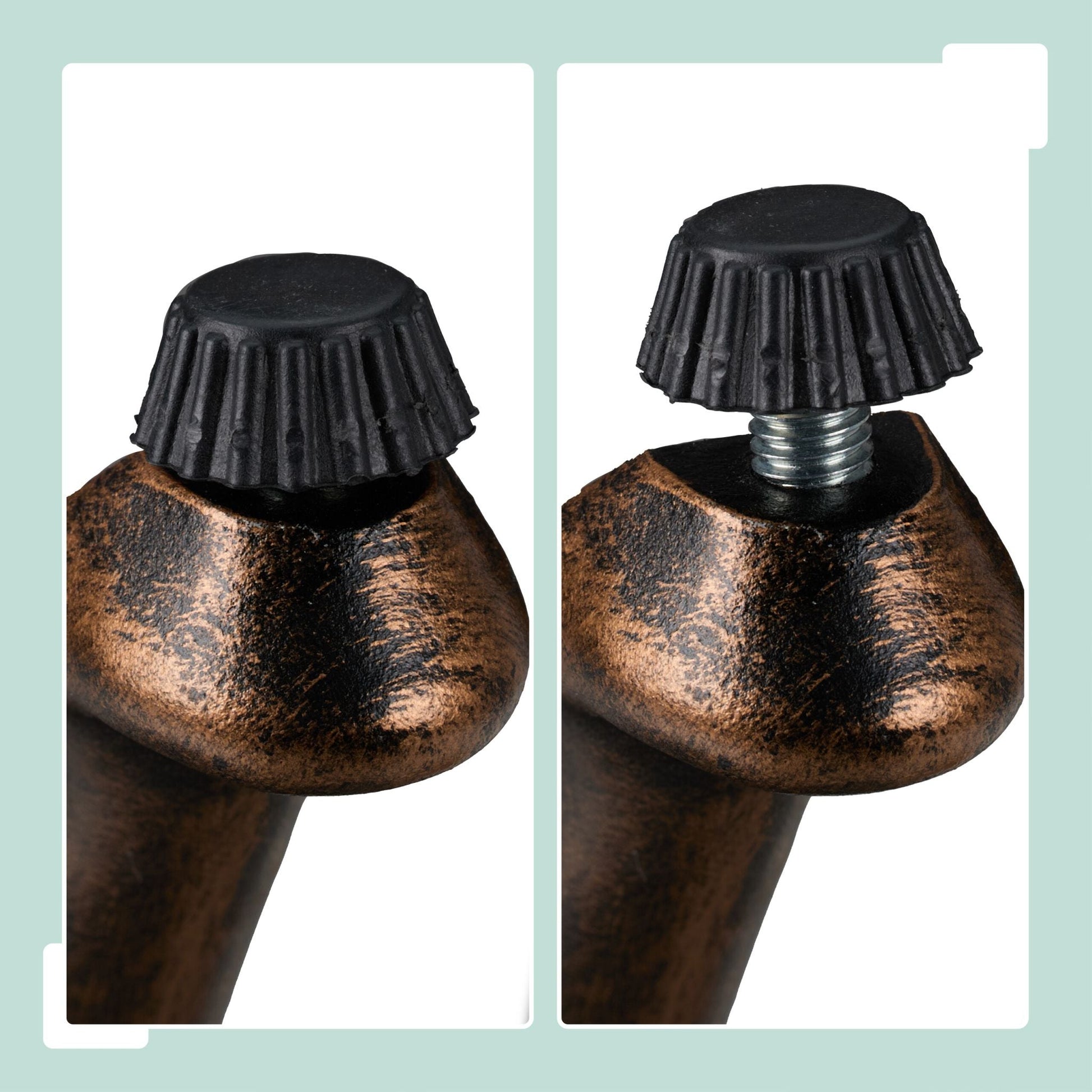 Runder Gartentisch Vintage Gold-Schwarz von Relaxdays