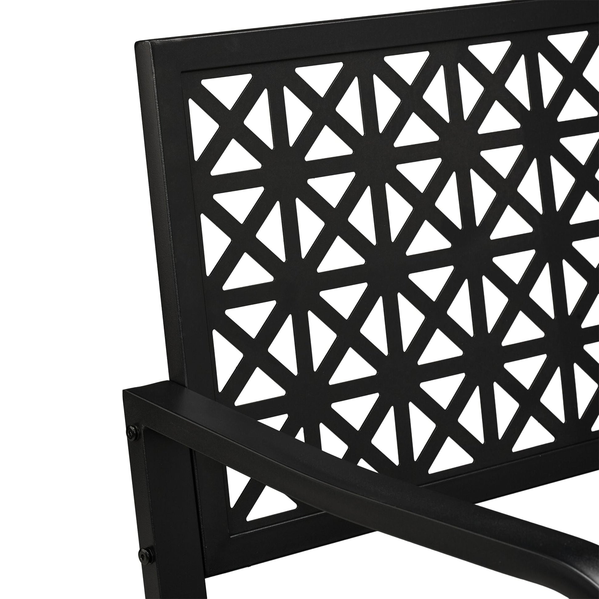 Gartenbank geometrisches Muster Schwarz von Relaxdays