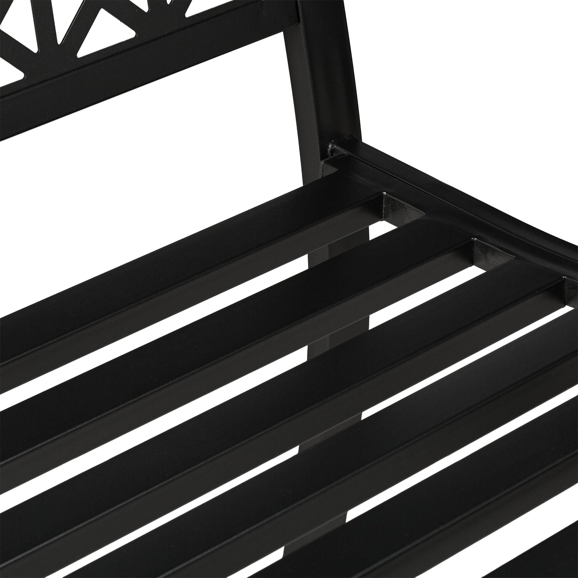 Gartenbank geometrisches Muster Schwarz von Relaxdays