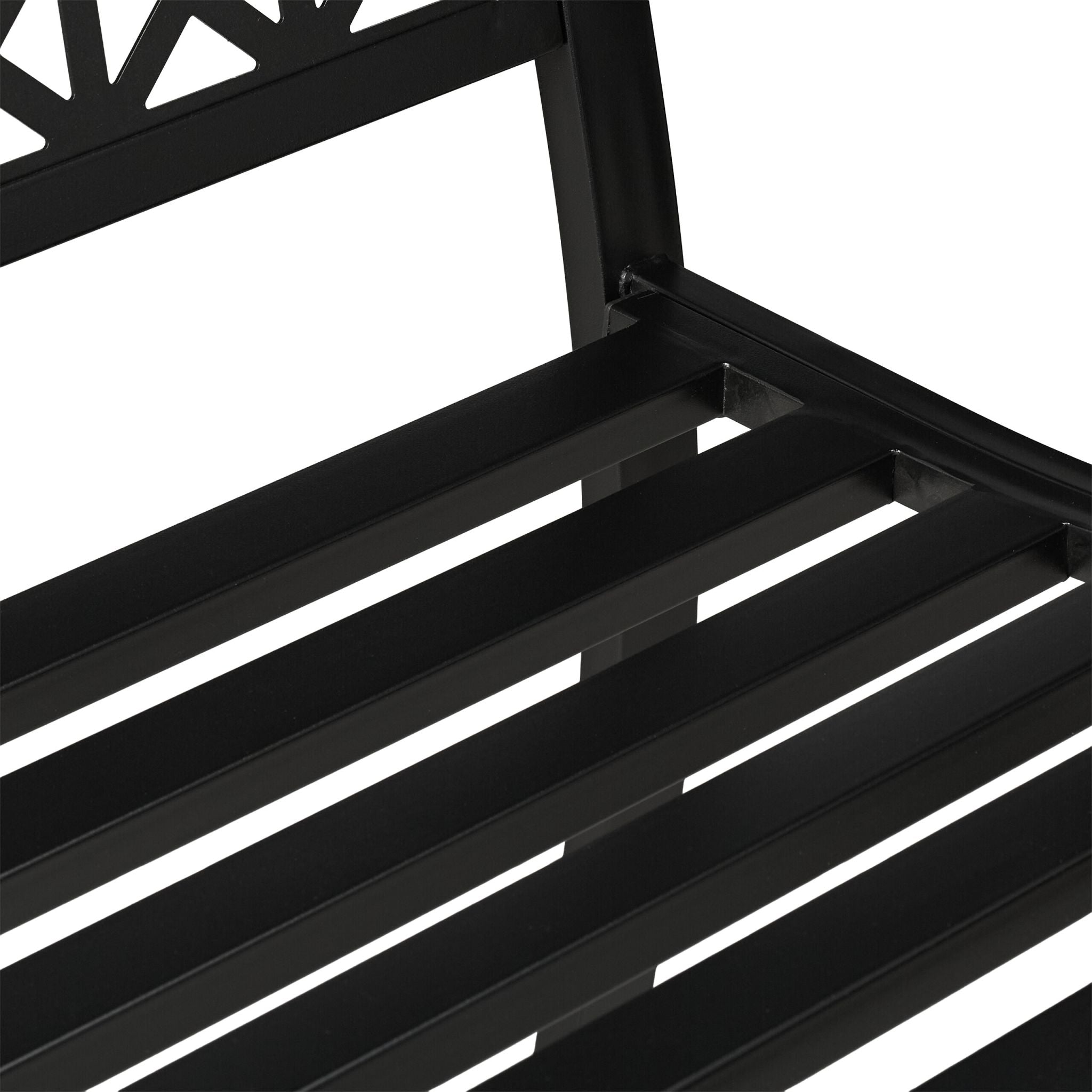 Gartenbank geometrisches Muster Schwarz von Relaxdays