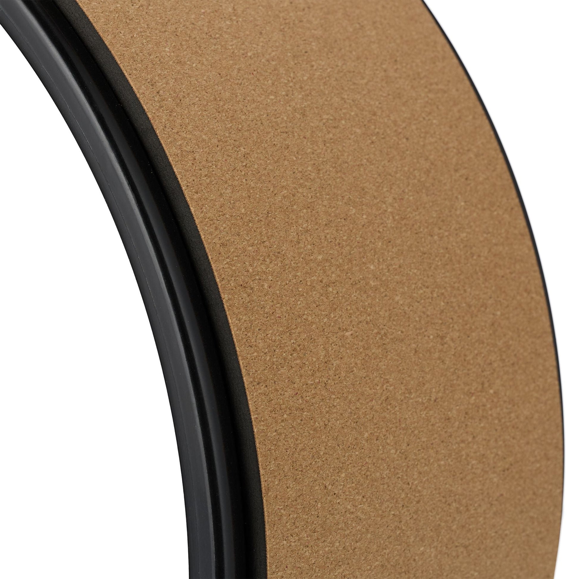 Yogarad Kork 32cm Hellbraun-Schwarz von Relaxdays