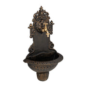 Wandbrunnen mit Wasserspeier Gold-Kupfer von Relaxdays
