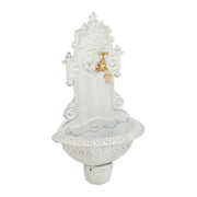 Wandbrunnen mit Wasserspeier Weiss-Gold von Relaxdays