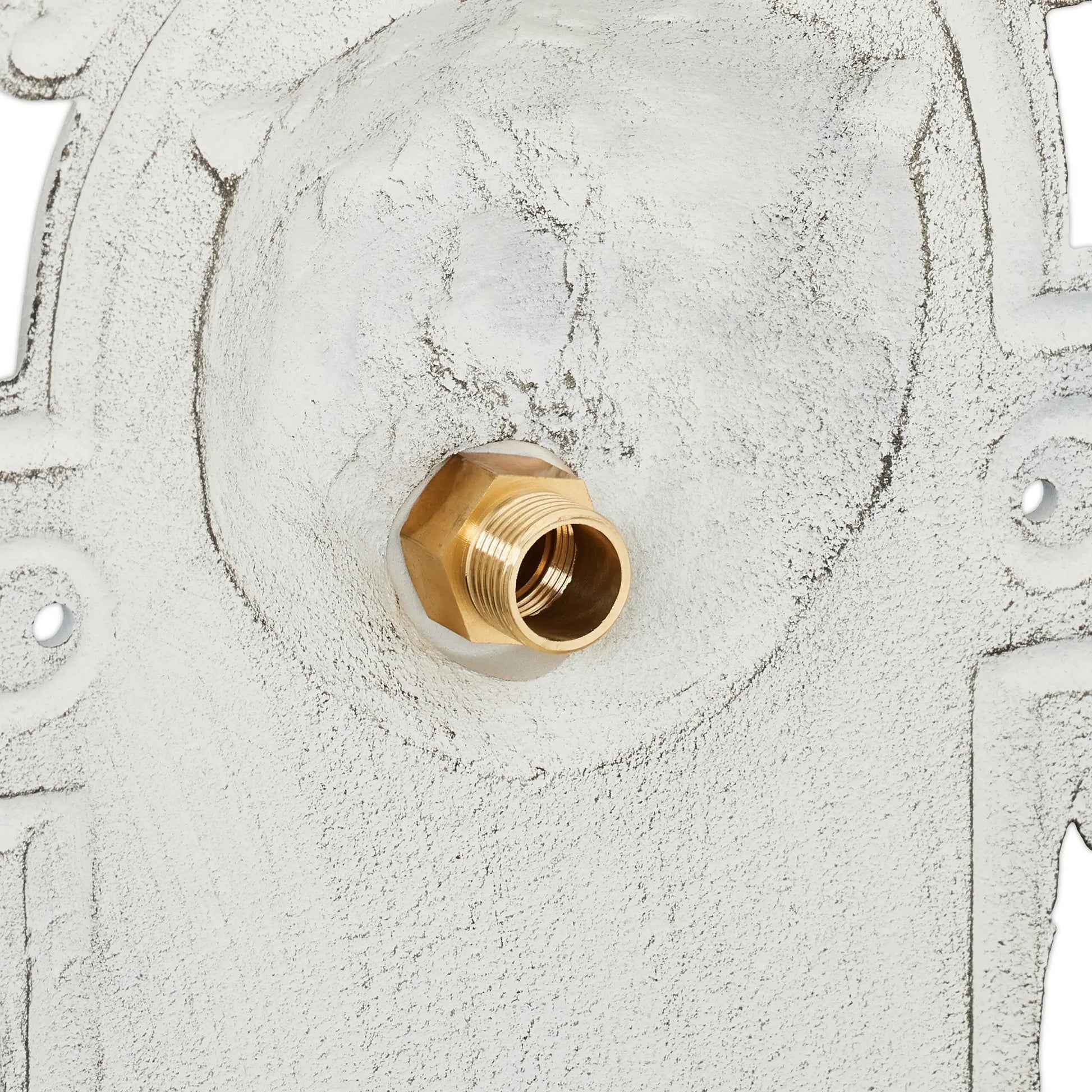 Wandbrunnen mit Wasserspeier Weiss-Gold von Relaxdays