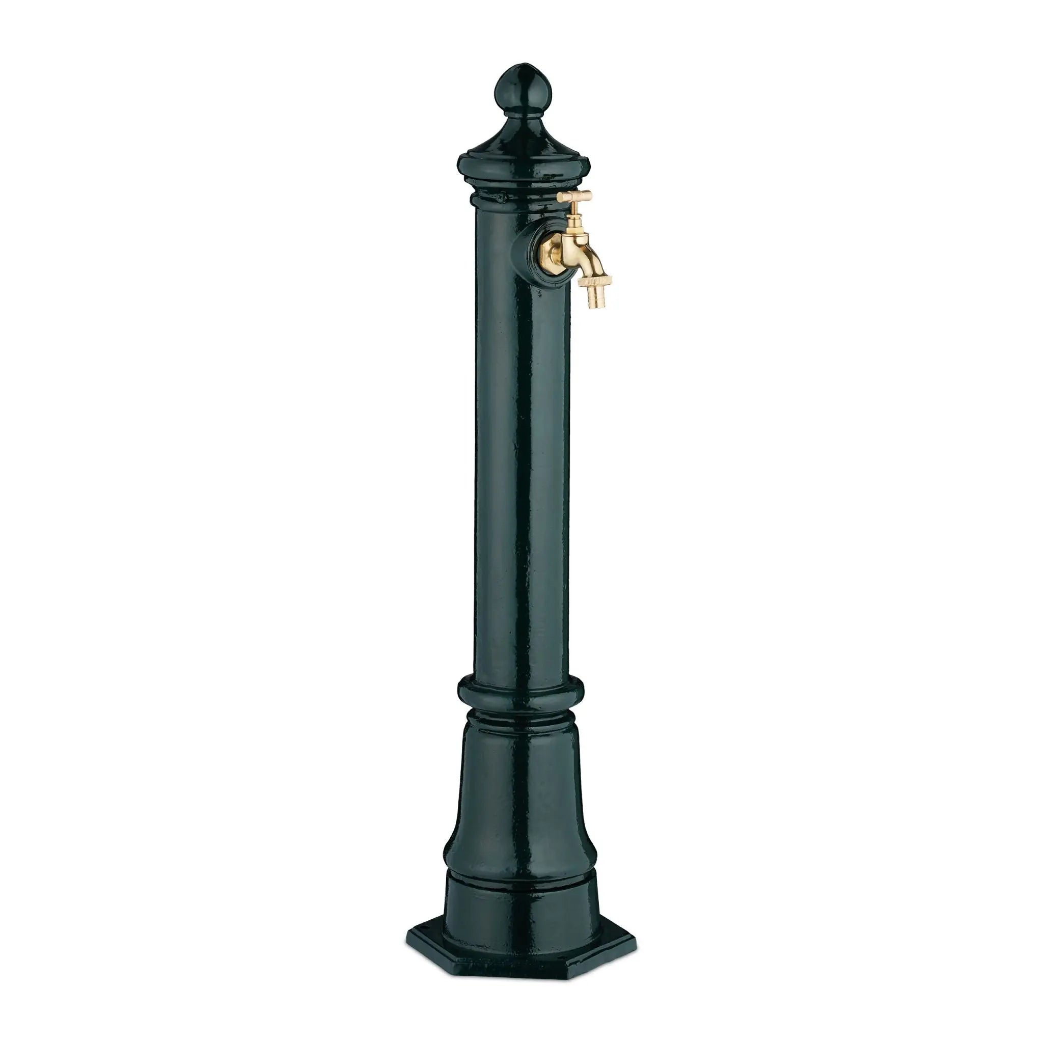 Standbrunnen antik 80cm Dunkelgrün-Gold von Relaxdays