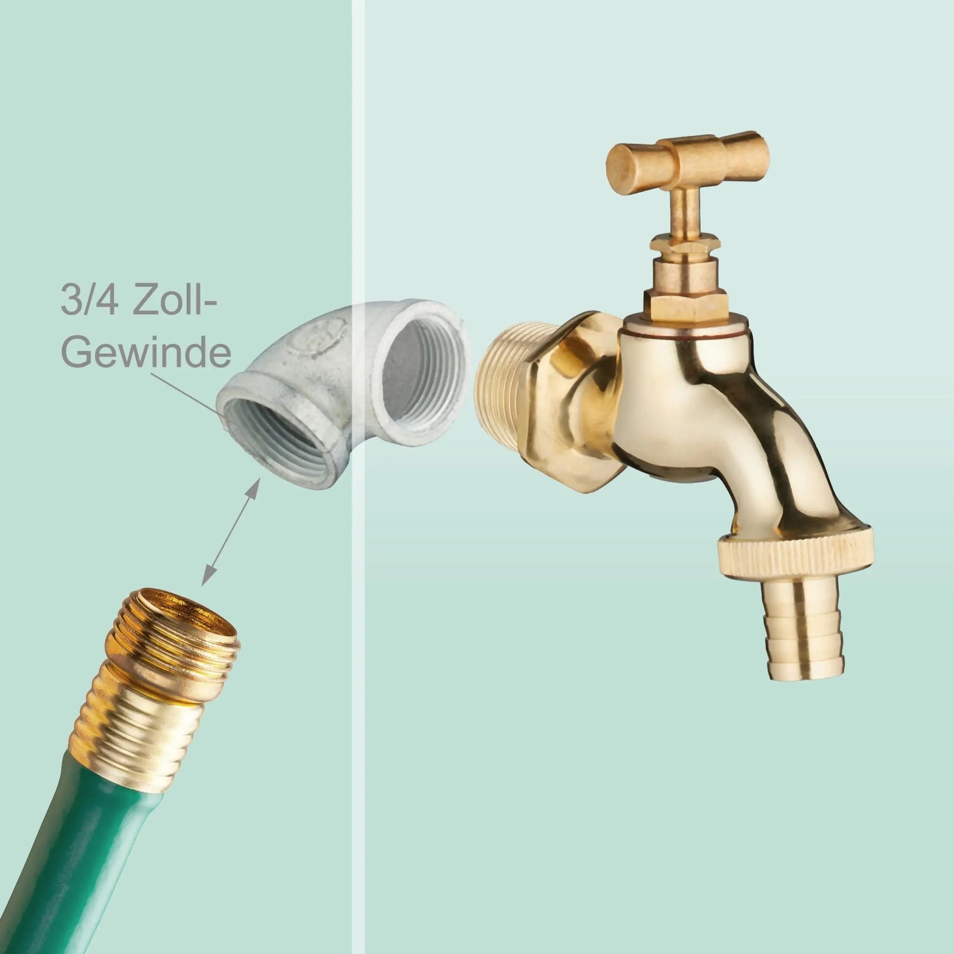 Standbrunnen antik 80cm Braun-Gold von Relaxdays