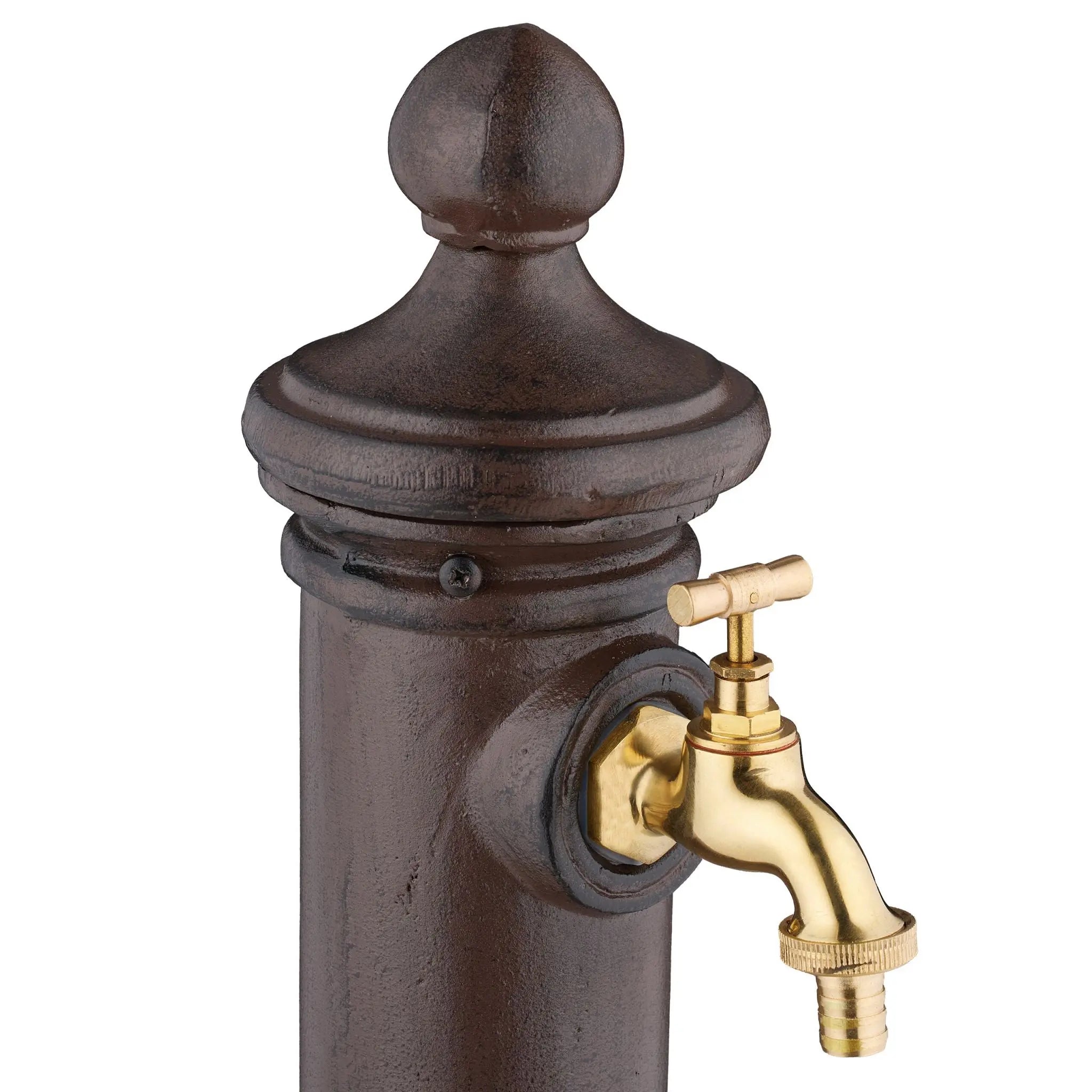 Standbrunnen antik 80cm Braun-Gold von Relaxdays