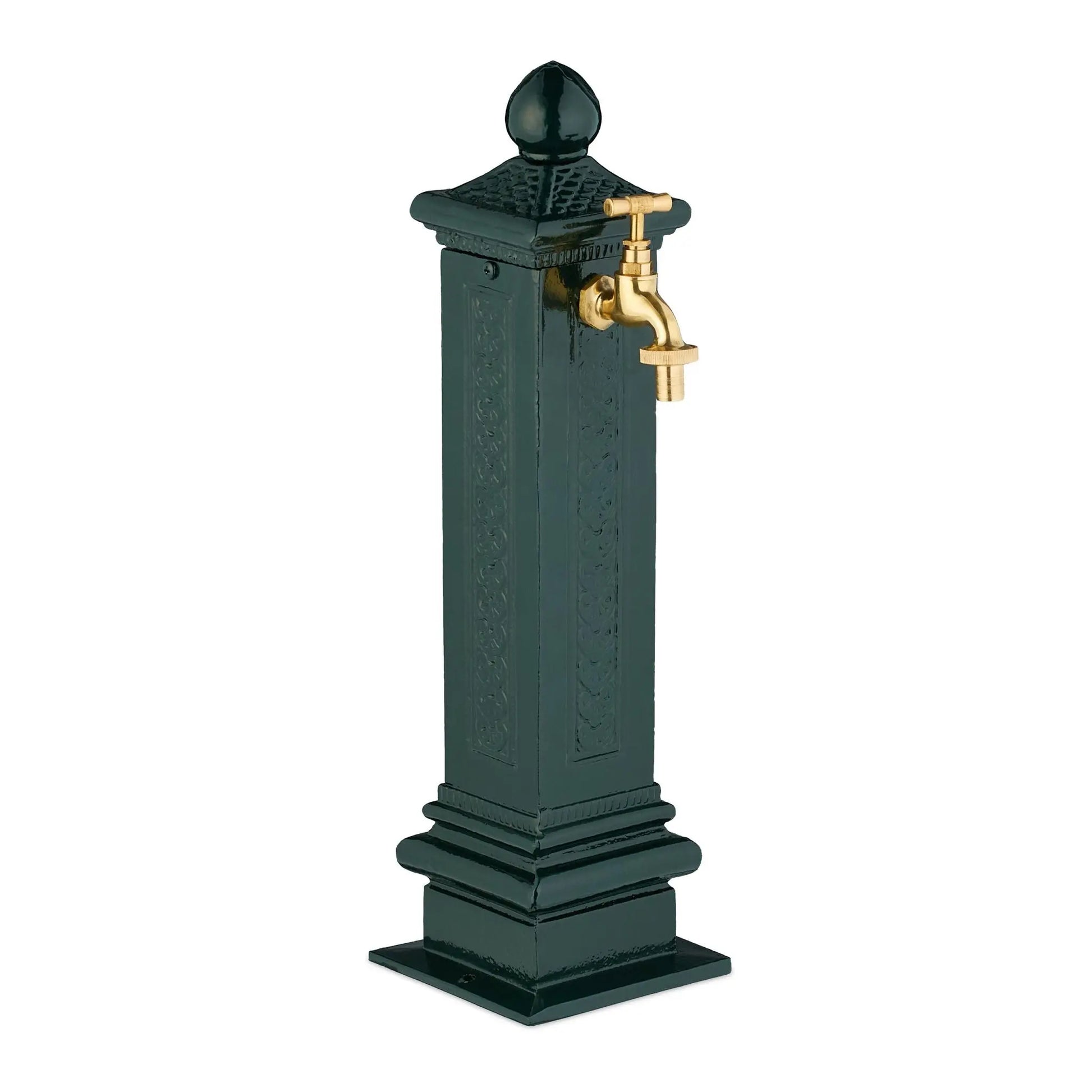 Standbrunnen antik 47cm Dunkelgrün-Gold von Relaxdays