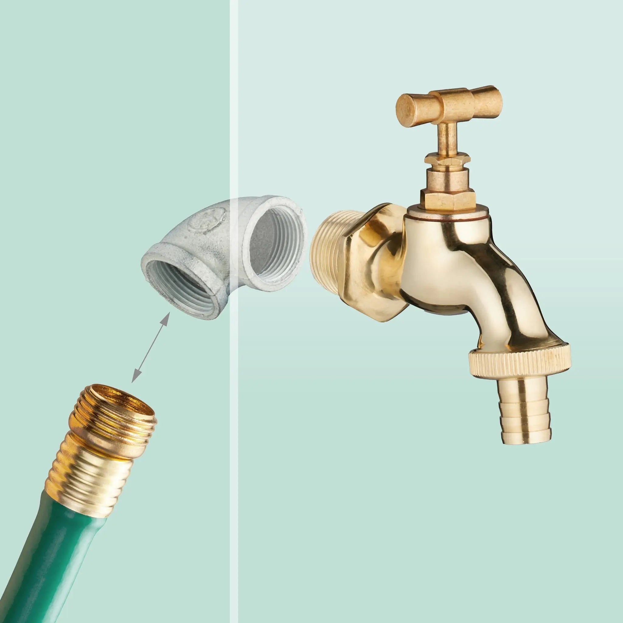 Standbrunnen antik 47cm Dunkelgrün-Gold von Relaxdays
