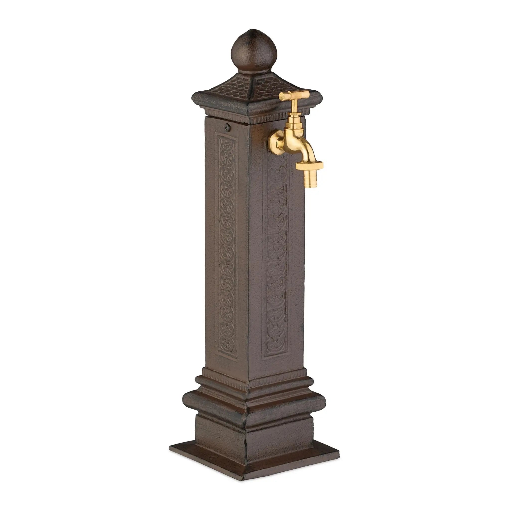 Standbrunnen antik 47cm Braun-Gold von Relaxdays