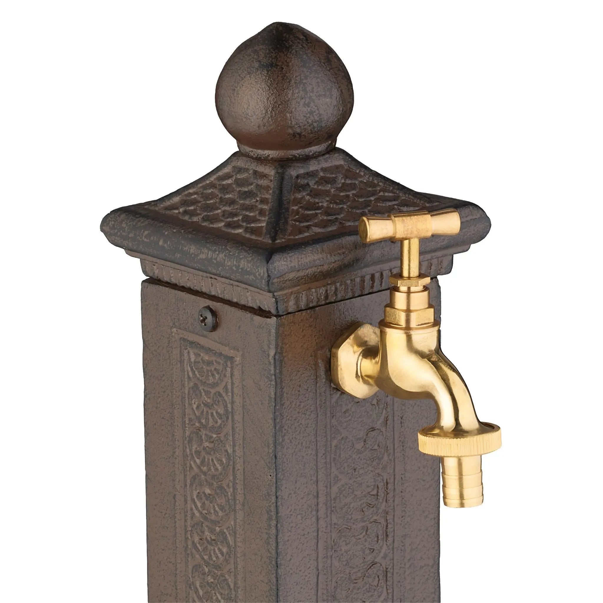 Standbrunnen antik 47cm Braun-Gold von Relaxdays
