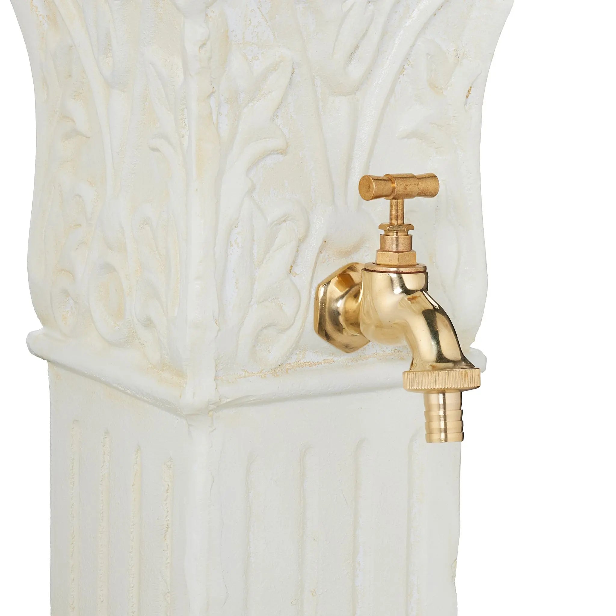 Standbrunnen antik 93cm Creme-Gold von Relaxdays