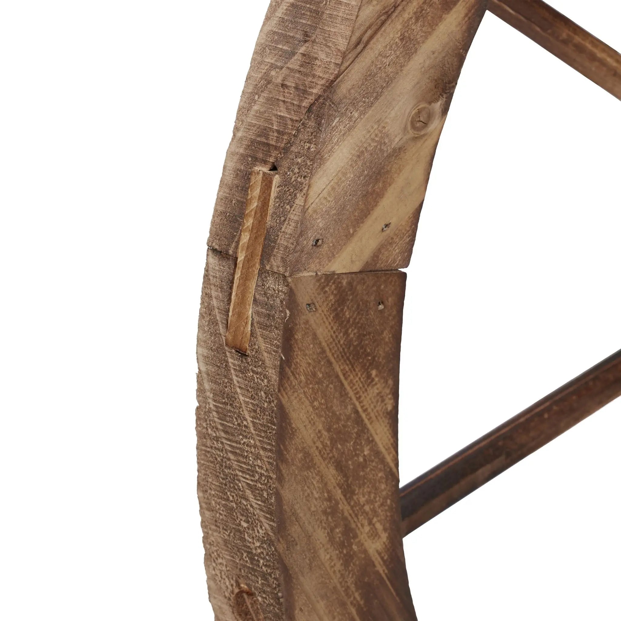 Wagenrad Holz 75cm 2er-Set Braun von Relaxdays