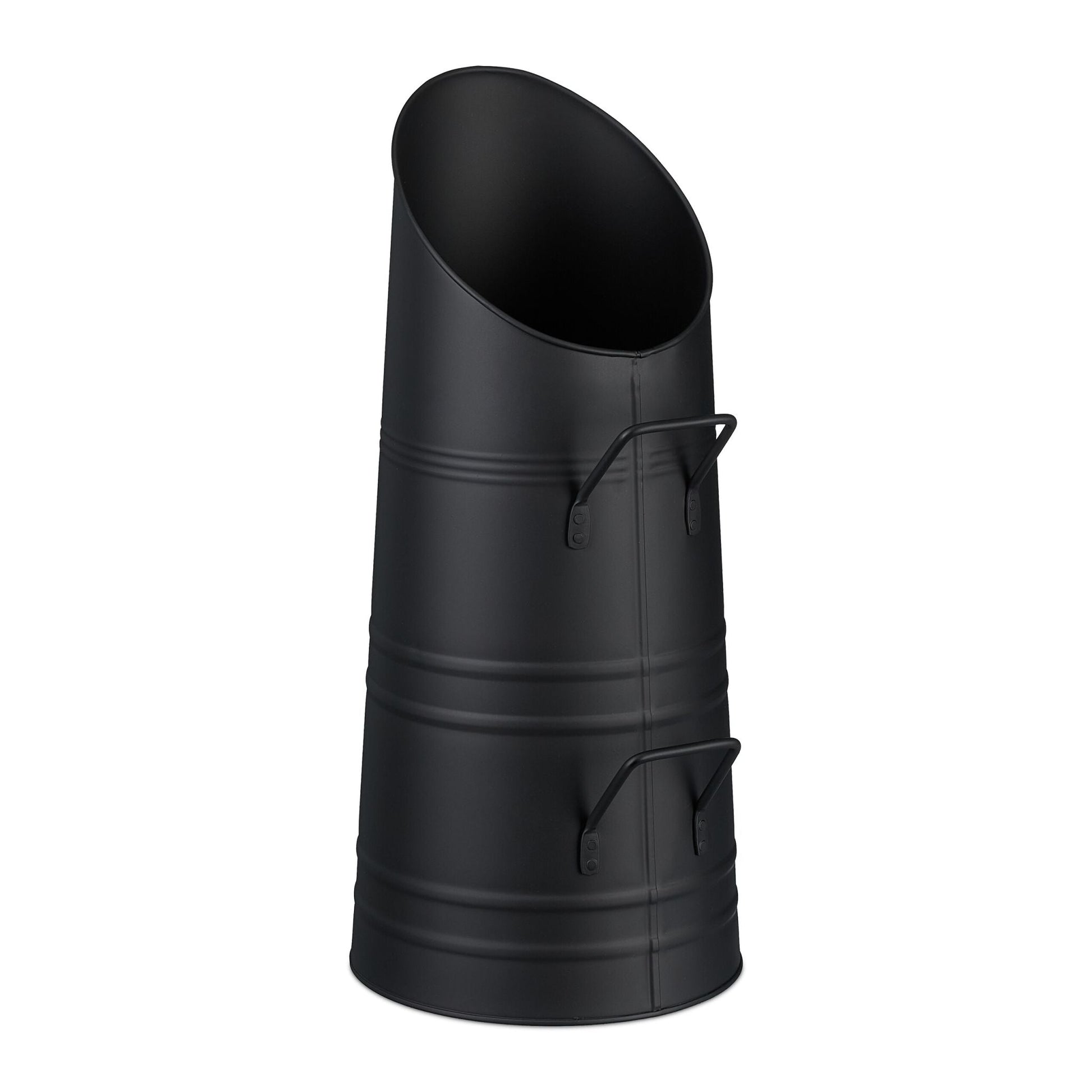 Kohlenschütte 9L Schwarz von Relaxdays