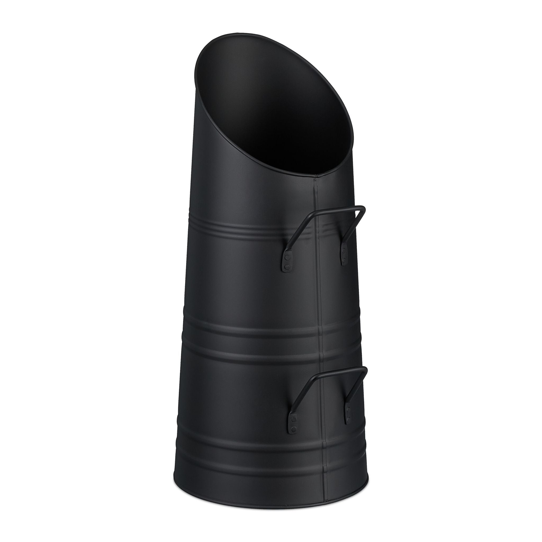 Kohlenschütte 9L Schwarz von Relaxdays